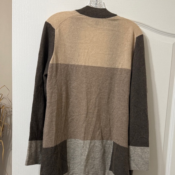 Charter Club Cashmere Cardigan in Brown and Tan - Picture 3 of 3
